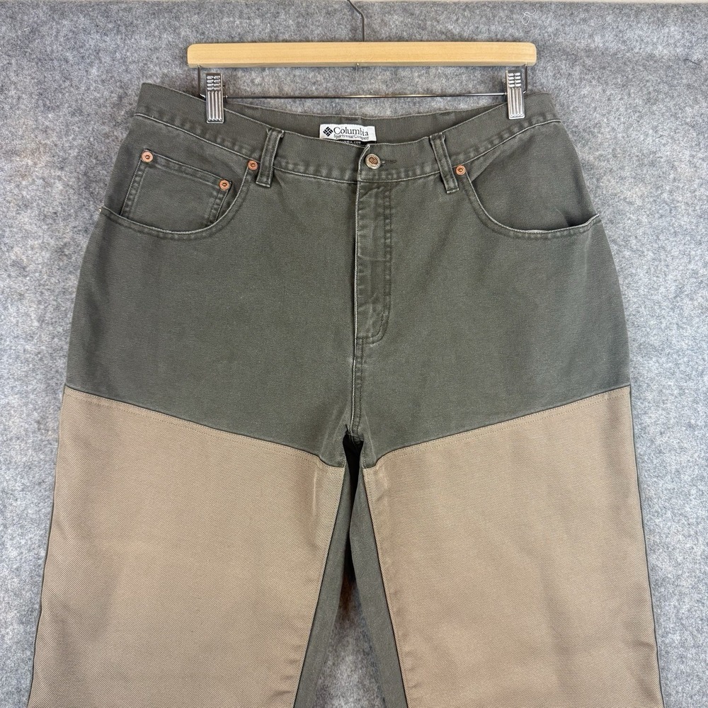 Columbia Upland Pants Mens 34x32 Brush Guard Beige Hunting Gorpcore Gray Beige - Picture 3 of 10